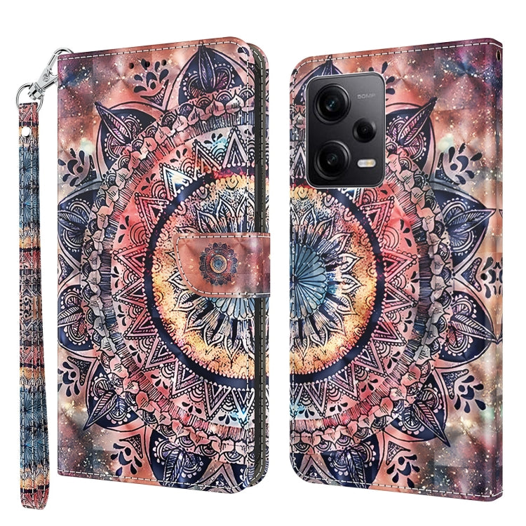 3D Painted Leather Phone Case, For Motorola Moto E13, For Motorola Moto G13 / G23, For Xiaomi Redmi Note 12 Pro 5G Global