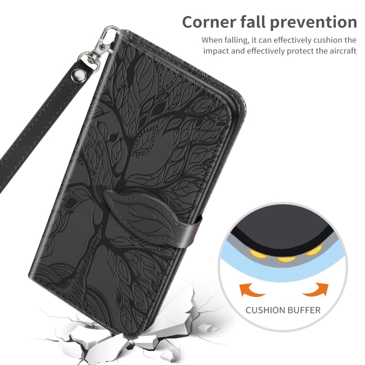 Life Tree Embossing Pattern Leather Phone Case, For Xiaomi Poco X5, For Xiaomi Poco X5 Pro