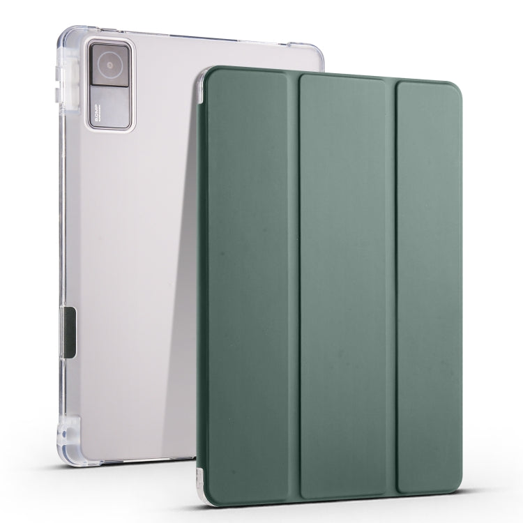 3-folding Transparent TPU Smart Leather Tablet Case with Pen slot, For Xiaomi Redmi Pad 10.61