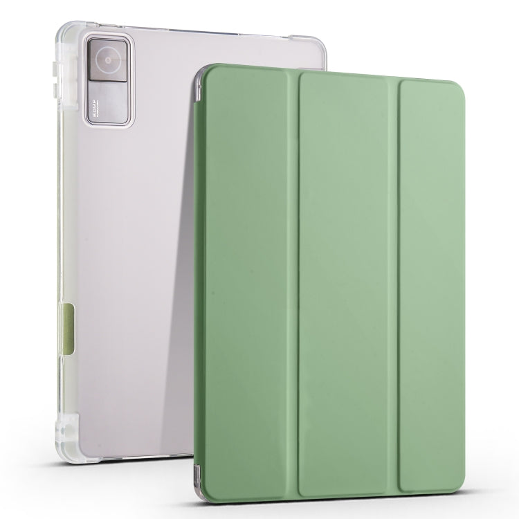 3-folding Transparent TPU Smart Leather Tablet Case with Pen slot, For Xiaomi Redmi Pad 10.61
