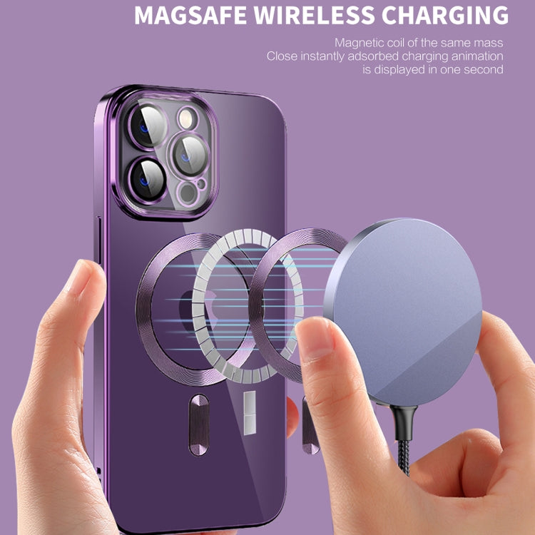 CD Texture Plating TPU MagSafe Phone Case with Lens Film, For iPhone 13 Pro Max, For iPhone 12, For iPhone 12 Pro, For iPhone 12 Pro Max, For iPhone 11, For iPhone 11 Pro Max