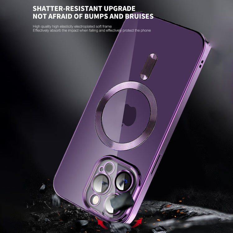 CD Texture Plating TPU MagSafe Phone Case with Lens Film, For iPhone 13 Pro Max, For iPhone 12, For iPhone 12 Pro, For iPhone 12 Pro Max, For iPhone 11, For iPhone 11 Pro Max