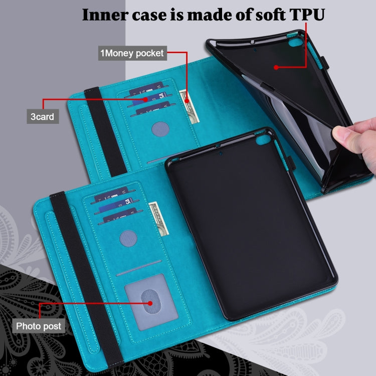Lace Flower Embossing Pattern Leather Tablet Case, For Lenovo Tab M9
