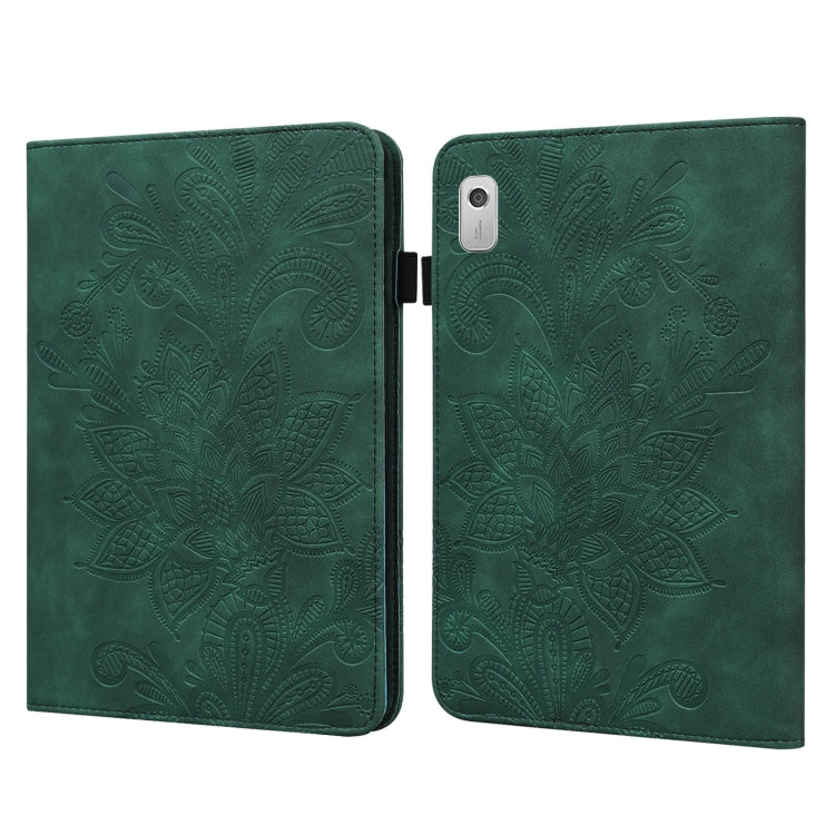 Lace Flower Embossing Pattern Leather Tablet Case, For Lenovo Tab M9