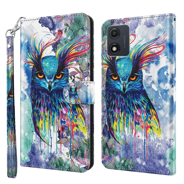 3D Painting Pattern Leather Phone Case, For Motorola Moto E13, For Motorola Moto G13 / G23 / G53, For Xiaomi Redmi 11A 4G, For Xiaomi Redmi Note 12 Pro 5G Global