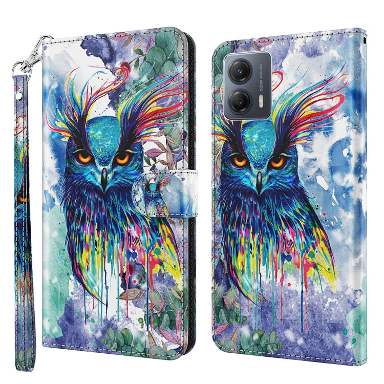 3D Painting Pattern Leather Phone Case, For Motorola Moto E13, For Motorola Moto G13 / G23 / G53, For Xiaomi Redmi 11A 4G, For Xiaomi Redmi Note 12 Pro 5G Global
