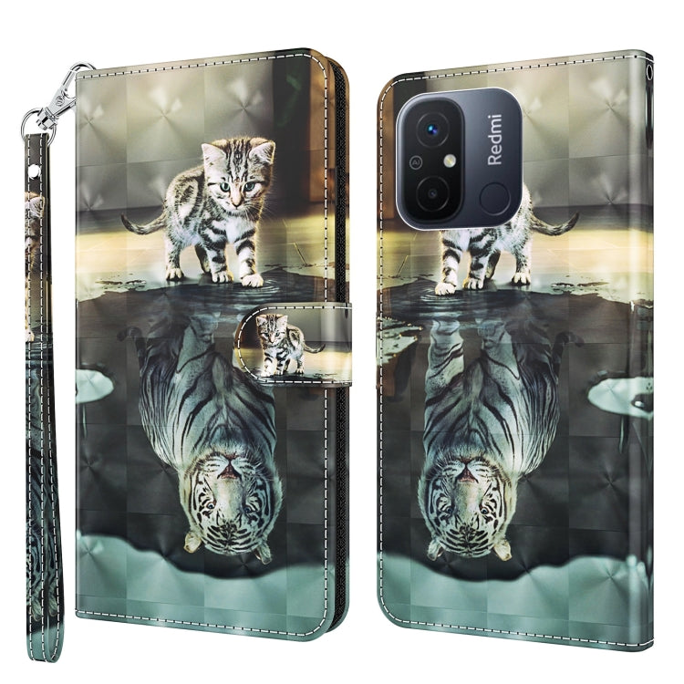 3D Painting Pattern Leather Phone Case, For Motorola Moto E13, For Motorola Moto G13 / G23 / G53, For Xiaomi Redmi 11A 4G, For Xiaomi Redmi Note 12 Pro 5G Global