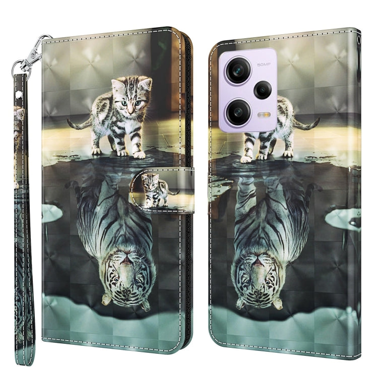 3D Painting Pattern Leather Phone Case, For Motorola Moto E13, For Motorola Moto G13 / G23 / G53, For Xiaomi Redmi 11A 4G, For Xiaomi Redmi Note 12 Pro 5G Global