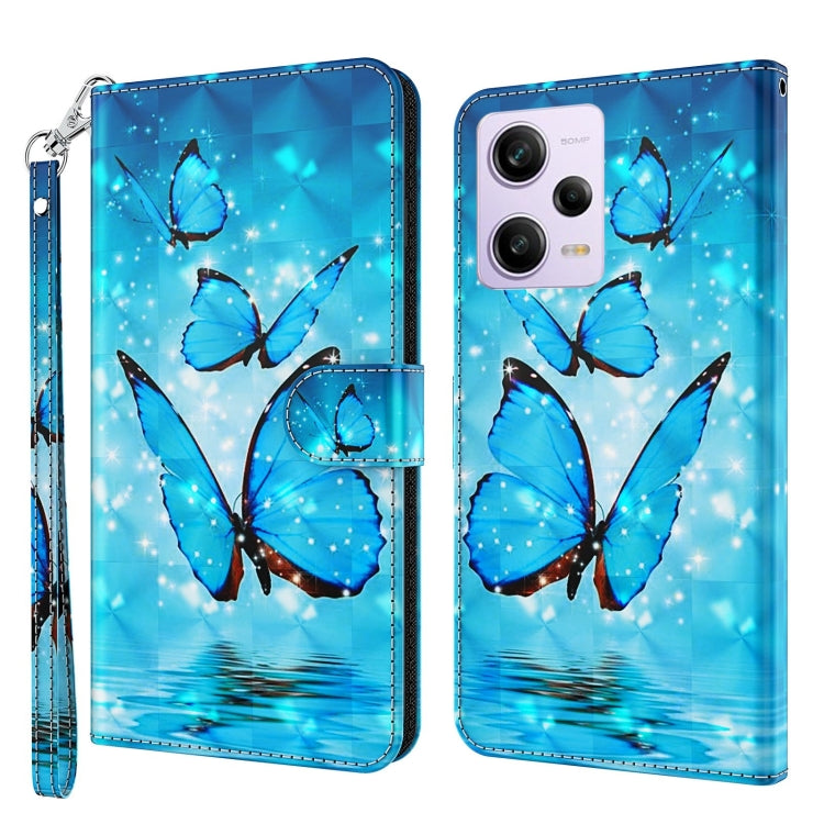 3D Painting Pattern Leather Phone Case, For Motorola Moto E13, For Motorola Moto G13 / G23 / G53, For Xiaomi Redmi 11A 4G, For Xiaomi Redmi Note 12 Pro 5G Global