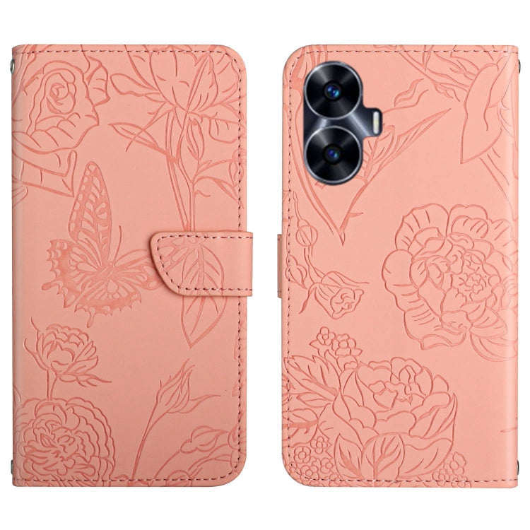 HT03 Skin Feel Butterfly Embossed Flip Leather Phone Case, For Realme C55, For Xiaomi Redmi Note 12 4G Global, For Honor X9a 5G / Magic5 Lite, For Honor X5 4G