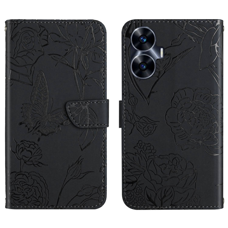 HT03 Skin Feel Butterfly Embossed Flip Leather Phone Case, For Realme C55, For Xiaomi Redmi Note 12 4G Global, For Honor X9a 5G / Magic5 Lite, For Honor X5 4G