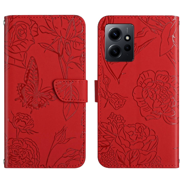 HT03 Skin Feel Butterfly Embossed Flip Leather Phone Case, For Realme C55, For Xiaomi Redmi Note 12 4G Global, For Honor X9a 5G / Magic5 Lite, For Honor X5 4G