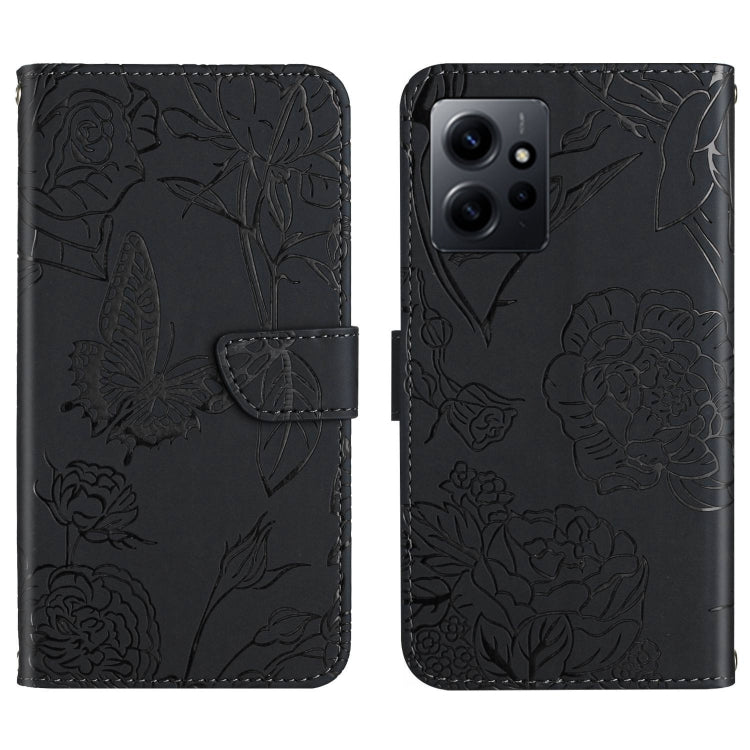 HT03 Skin Feel Butterfly Embossed Flip Leather Phone Case, For Realme C55, For Xiaomi Redmi Note 12 4G Global, For Honor X9a 5G / Magic5 Lite, For Honor X5 4G