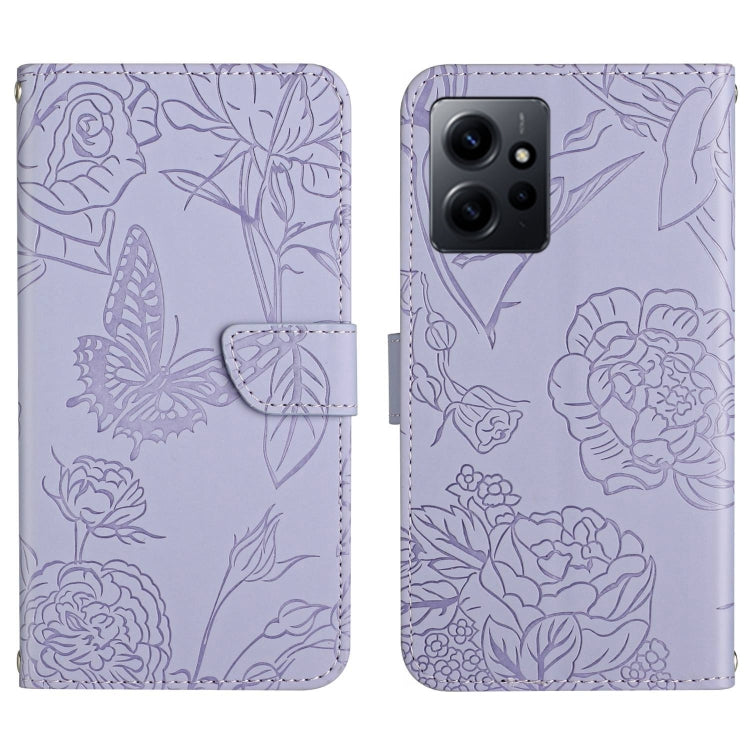 HT03 Skin Feel Butterfly Embossed Flip Leather Phone Case, For Realme C55, For Xiaomi Redmi Note 12 4G Global, For Honor X9a 5G / Magic5 Lite, For Honor X5 4G
