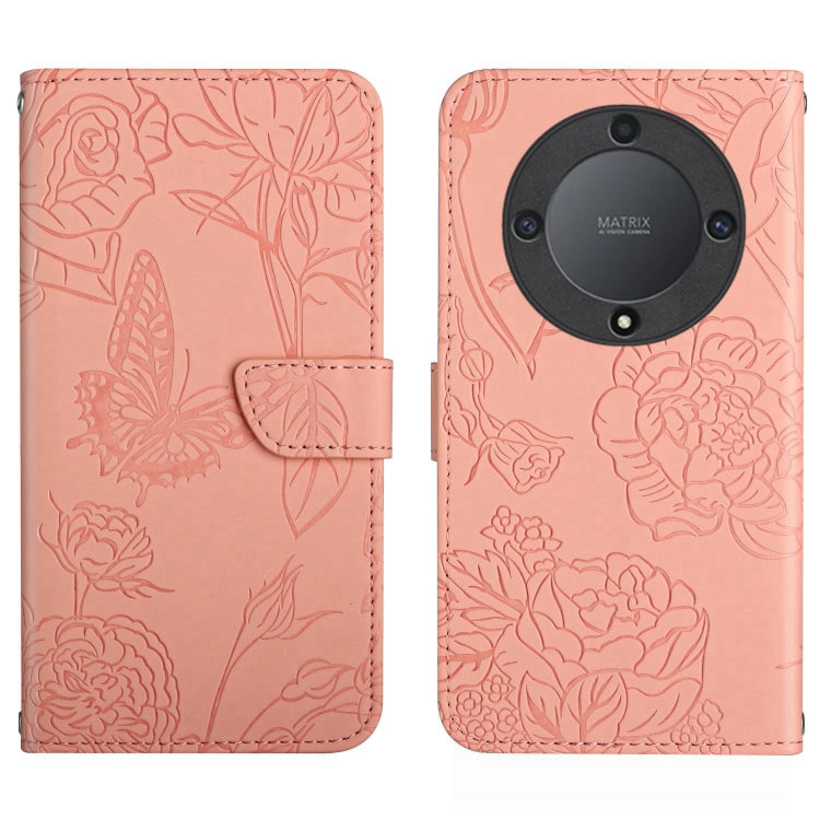 HT03 Skin Feel Butterfly Embossed Flip Leather Phone Case, For Realme C55, For Xiaomi Redmi Note 12 4G Global, For Honor X9a 5G / Magic5 Lite, For Honor X5 4G