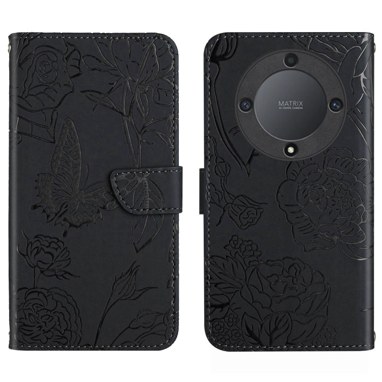 HT03 Skin Feel Butterfly Embossed Flip Leather Phone Case, For Realme C55, For Xiaomi Redmi Note 12 4G Global, For Honor X9a 5G / Magic5 Lite, For Honor X5 4G