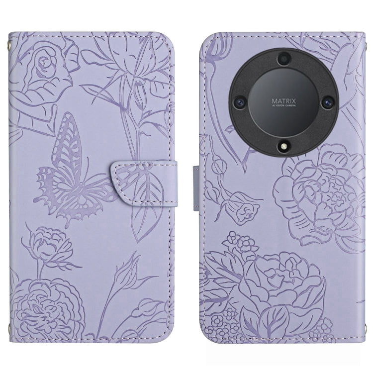 HT03 Skin Feel Butterfly Embossed Flip Leather Phone Case, For Realme C55, For Xiaomi Redmi Note 12 4G Global, For Honor X9a 5G / Magic5 Lite, For Honor X5 4G