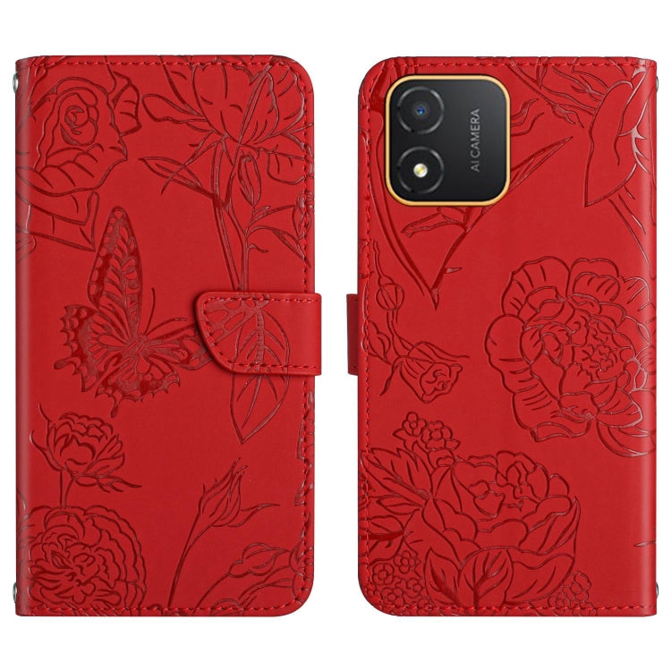 HT03 Skin Feel Butterfly Embossed Flip Leather Phone Case, For Realme C55, For Xiaomi Redmi Note 12 4G Global, For Honor X9a 5G / Magic5 Lite, For Honor X5 4G