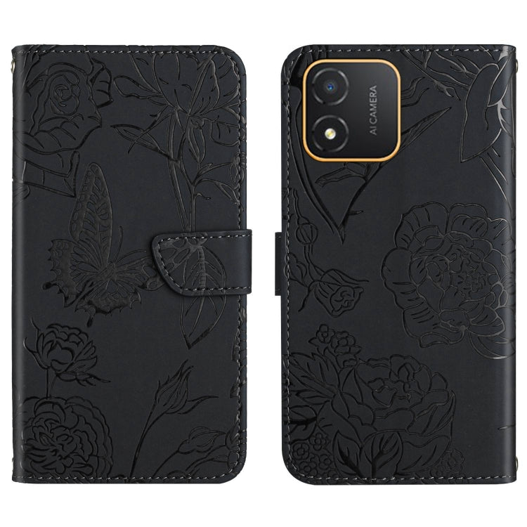 HT03 Skin Feel Butterfly Embossed Flip Leather Phone Case, For Realme C55, For Xiaomi Redmi Note 12 4G Global, For Honor X9a 5G / Magic5 Lite, For Honor X5 4G
