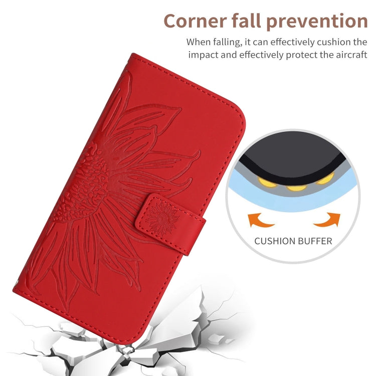 Skin Feel Sun Flower Embossed Flip Leather Phone Case with Lanyard, For Realme C55, For Xiaomi Redmi Note 12 4G Global, For Honor X9a 5G / Magic5 Lite, For Honor X5 4G