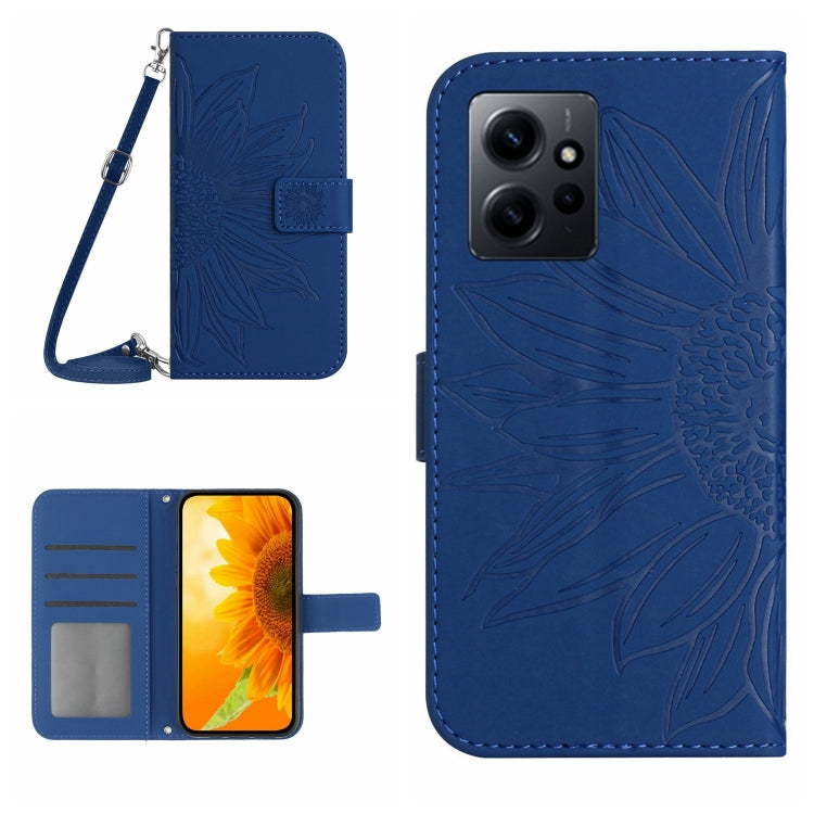 Skin Feel Sun Flower Embossed Flip Leather Phone Case with Lanyard, For Realme C55, For Xiaomi Redmi Note 12 4G Global, For Honor X9a 5G / Magic5 Lite, For Honor X5 4G