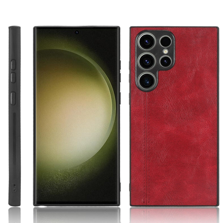 Sewing Cow Pattern Skin PC + PU + TPU Phone Case, For Samsung Galaxy S23+ 5G, For Samsung Galaxy S23 Ultra 5G, For Samsung Galaxy S23 5G, For Xiaomi 12T Pro, For Xiaomi 12T/Redmi K50 Ultra, For Xiaomi Poco C55/Redmi 12C/Redmi 11A 4G                    ...