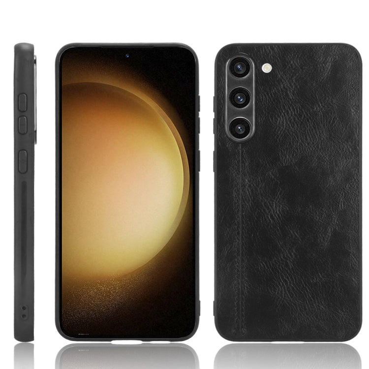 Sewing Cow Pattern Skin PC + PU + TPU Phone Case, For Samsung Galaxy S23+ 5G, For Samsung Galaxy S23 Ultra 5G, For Samsung Galaxy S23 5G, For Xiaomi 12T Pro, For Xiaomi 12T/Redmi K50 Ultra, For Xiaomi Poco C55/Redmi 12C/Redmi 11A 4G                    ...