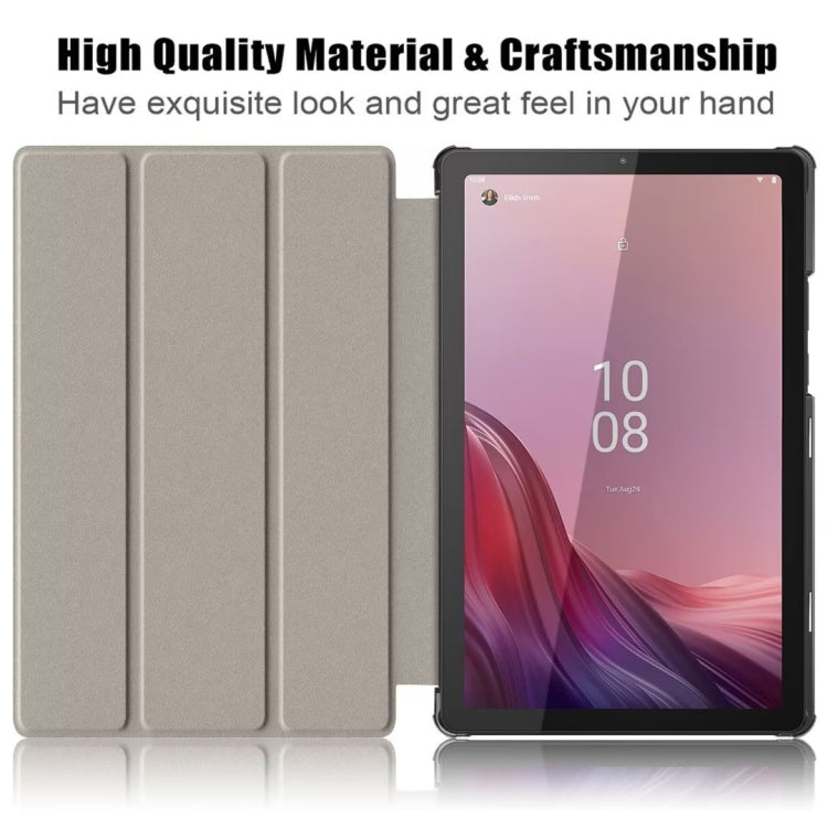 3-folding Leather Smart Tablet Case, For Lenovo Tab M9 TB-310FU