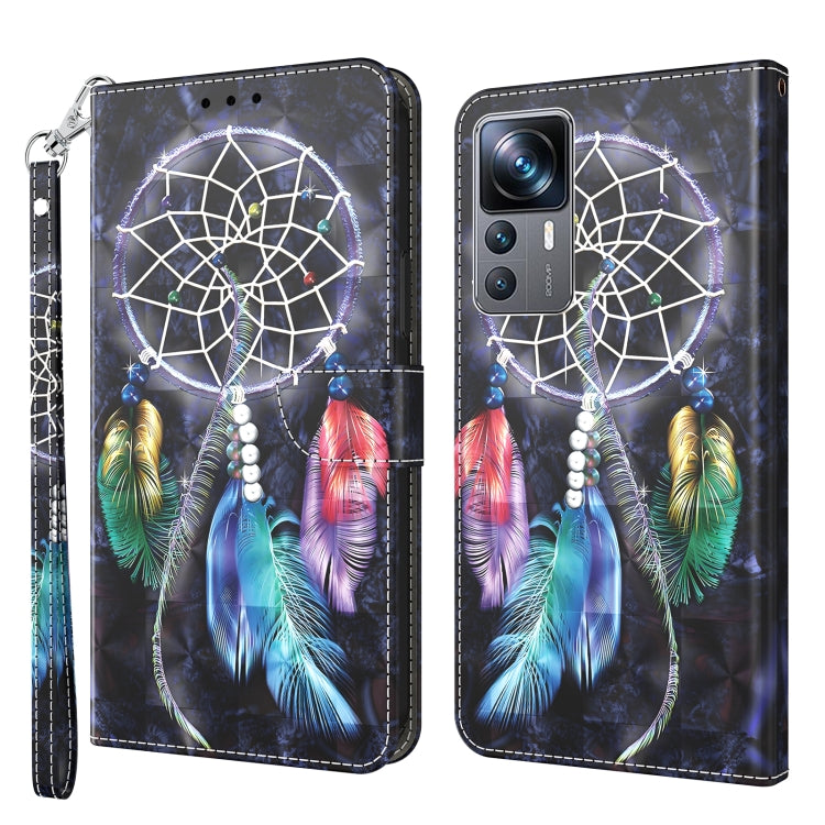 3D Painted Leather Phone Case, For Xiaomi 12T Pro