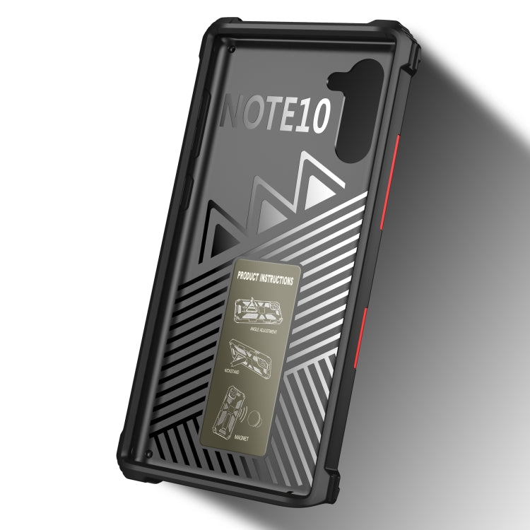 Shockproof TPU + PC Magnetic Protective Case with Holder, For Galaxy Note 10