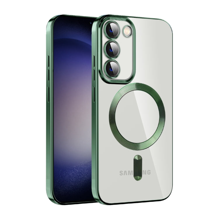 CD Texture Plating TPU MagSafe Phone Case with Lens Film, For Samsung Galaxy S23 5G, For Samsung Galaxy S23+ 5G, For Samsung Galaxy S23 Ultra 5G