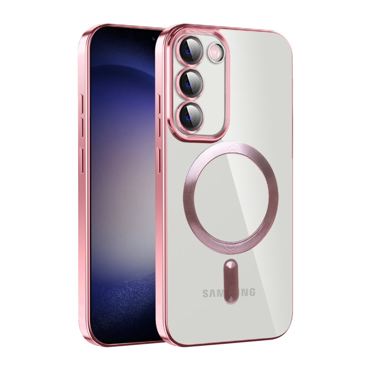 CD Texture Plating TPU MagSafe Phone Case with Lens Film, For Samsung Galaxy S23 5G, For Samsung Galaxy S23+ 5G, For Samsung Galaxy S23 Ultra 5G