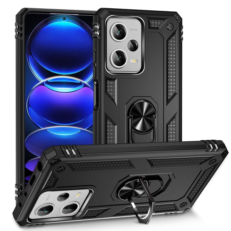 Shockproof TPU + PC Phone Case with Holder, For Xiaomi Redmi Note 12 Pro+, For Xiaomi Redmi Note 12 Pro 5G, For Xiaomi Redmi Note 12 5G Global, For Samsung Galaxy A34