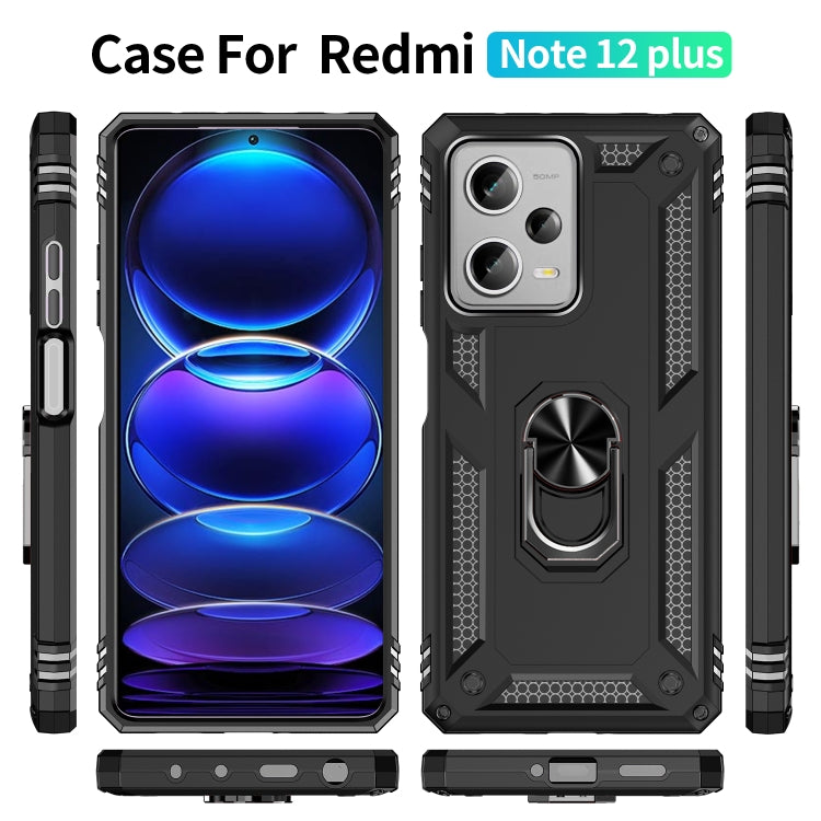 Shockproof TPU + PC Phone Case with Holder, For Xiaomi Redmi Note 12 Pro+, For Xiaomi Redmi Note 12 Pro 5G, For Xiaomi Redmi Note 12 5G Global, For Samsung Galaxy A34