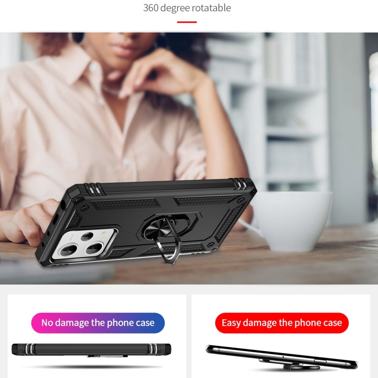 Shockproof TPU + PC Phone Case with Holder, For Xiaomi Redmi Note 12 Pro+, For Xiaomi Redmi Note 12 Pro 5G, For Xiaomi Redmi Note 12 5G Global, For Samsung Galaxy A34