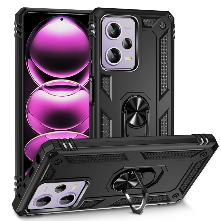 Shockproof TPU + PC Phone Case with Holder, For Xiaomi Redmi Note 12 Pro+, For Xiaomi Redmi Note 12 Pro 5G, For Xiaomi Redmi Note 12 5G Global, For Samsung Galaxy A34