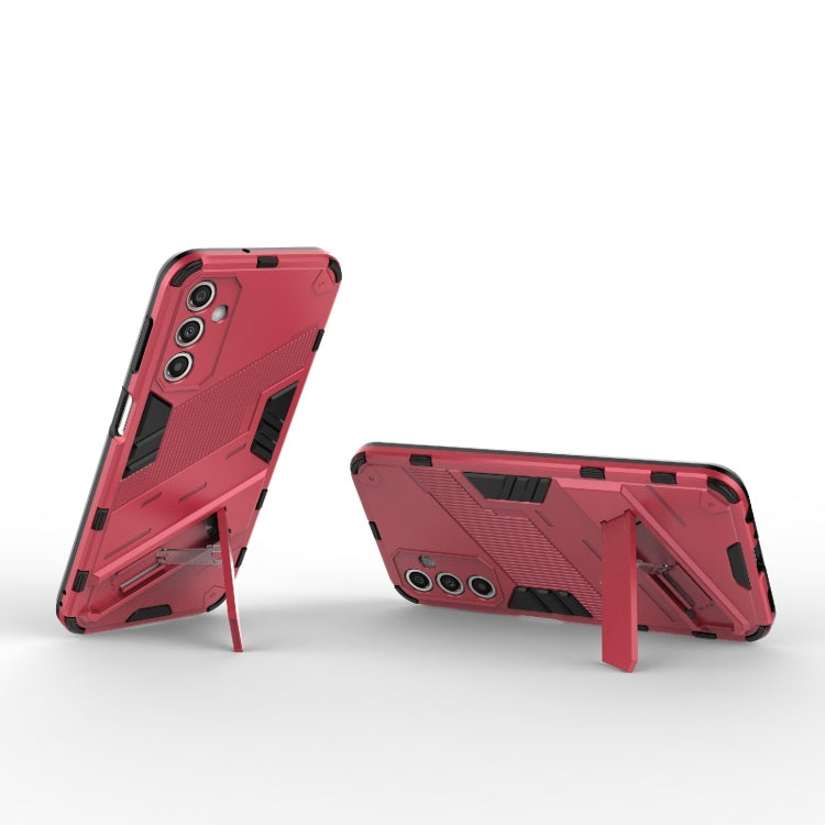 Punk Armor 2 in 1 PC + TPU Shockproof Phone Case with Invisible Holder, For Samsung Galaxy A24 5G / A24 4G