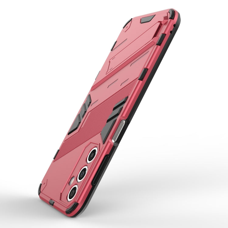 Punk Armor 2 in 1 PC + TPU Shockproof Phone Case with Invisible Holder, For Samsung Galaxy A24 5G / A24 4G
