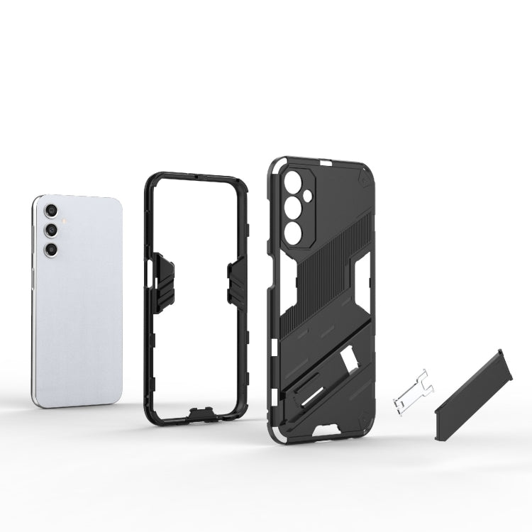 Punk Armor 2 in 1 PC + TPU Shockproof Phone Case with Invisible Holder, For Samsung Galaxy A24 5G / A24 4G