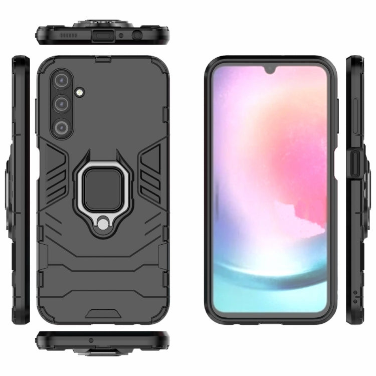 PC + TPU Shockproof Protective Phone Case with Magnetic Ring Holder, For Samsung Galaxy A24 5G / A24 4G