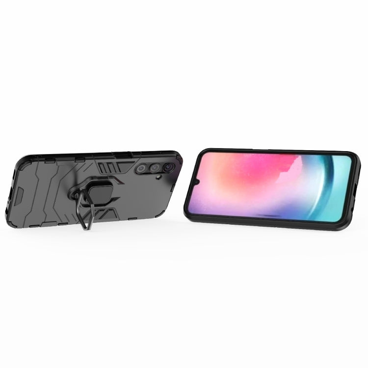 PC + TPU Shockproof Protective Phone Case with Magnetic Ring Holder, For Samsung Galaxy A24 5G / A24 4G