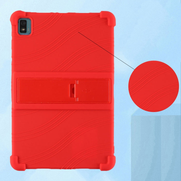 Silicone Tablet Protective Case with Invisible Bracket, For TCL 10 Tab Max 10.36 inch