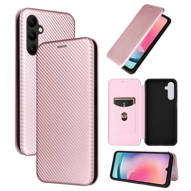 Carbon Fiber Texture Flip Leather Phone Case, For Realme GT Neo 5 / Realme GT 3, For Honor X5, For Samsung Galaxy A24 4G, For OnePlus 11R 5G