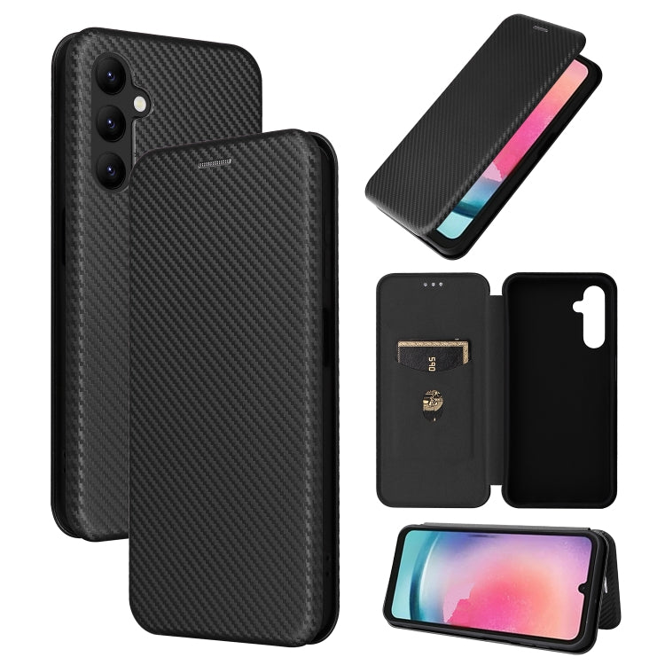 Carbon Fiber Texture Flip Leather Phone Case, For Realme GT Neo 5 / Realme GT 3, For Honor X5, For Samsung Galaxy A24 4G, For OnePlus 11R 5G