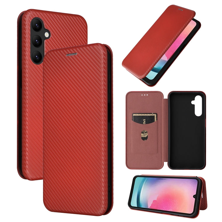Carbon Fiber Texture Flip Leather Phone Case, For Realme GT Neo 5 / Realme GT 3, For Honor X5, For Samsung Galaxy A24 4G, For OnePlus 11R 5G