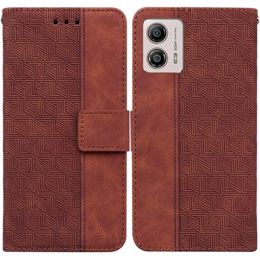 Geometric Embossed Leather Phone Case, For Motorola Moto G13 / G23 / G53, For Motorola Moto  G73, For OnePlus 11, For OPPO Reno8 T  4G, For OPPO Reno8 T  5G / A1 Pro 5G, For Realme 10 4G, For Realme 10 Pro 5G, For Realme 10 Pro+
