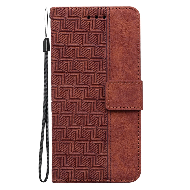 Geometric Embossed Leather Phone Case, For Xiaomi Redmi Note 12 Pro+