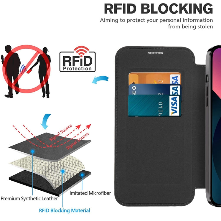 MagSafe Magnetic RFID Anti-theft Leather Phone Case, For iPhone 13, For iPhone 12 Pro Max, For iPhone 12 Pro, For iPhone 12, For iPhone 11 Pro Max, For iPhone 11