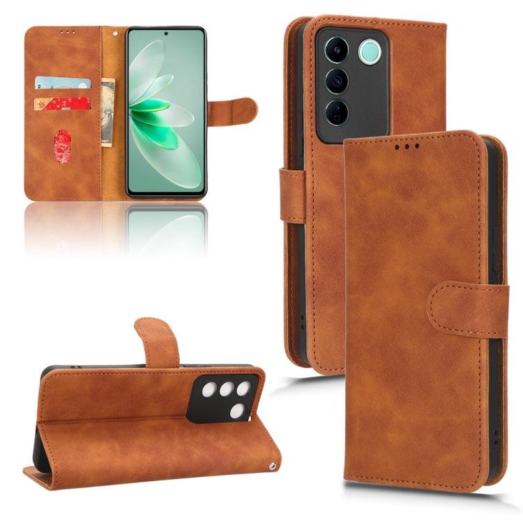 Skin Feel Magnetic Flip Leather Phone Case, For Realme C55, For TCL ION X, For vivo S16e, For Xiaomi Redmi Note 12 Pro+ 5G, For Honor X5, For Samsung Galaxy A24 4G, For ZTE Blade V40 Design