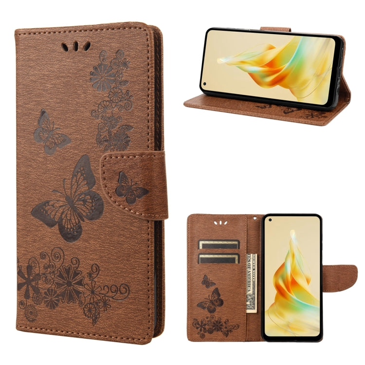 Butterfly Embossed Horizontal Flip Leather Phone Case, For OPPO Reno8 T 4G, For Xiaomi Redmi Note 12 5G Global / Poco X5 5G, For Xiaomi Redmi Note 12 Pro 5G Global, For Xiaomi Redmi Note 12 Pro+ 5G Global